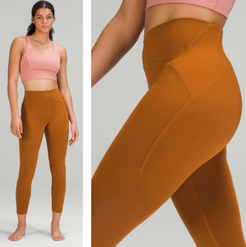 Lululemon Instill High-Rise Tight Leggings 25" Butternut Brown Women's 6 W5DJTS